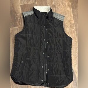 Tribal Black Vest with Soft Fur Interior
